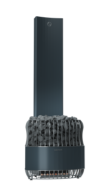 Black hair dryer with diffuser attachment on a white background