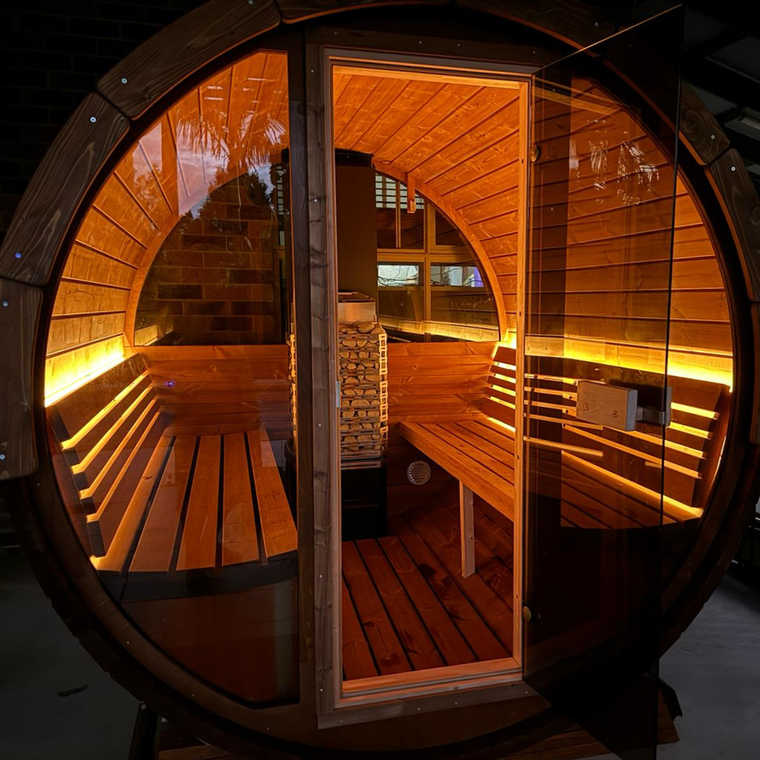 Ergo Barrel Sauna - barrel sauna interior