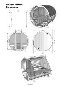 Opulent Terrace - dimensions drawing (manufacturer)
