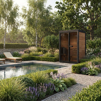 Rose XS - outdoor sauna by pool
