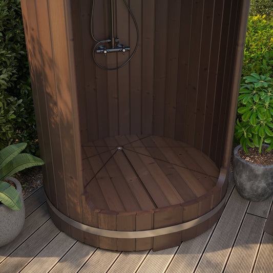 Barrel Shower - outdoor wooden shower cabin