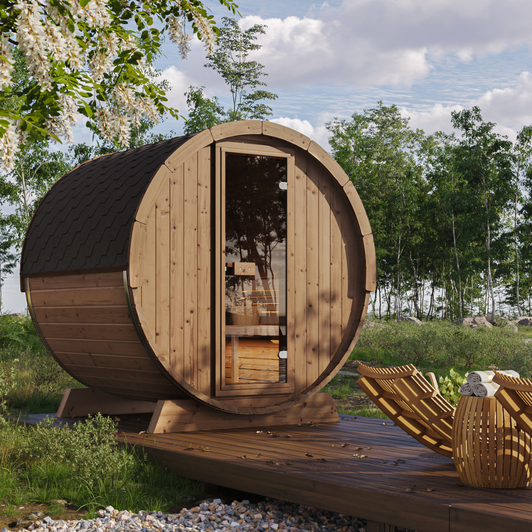 Ergo 180 Full Glass Barrel Sauna