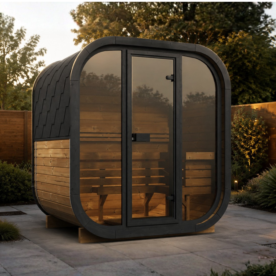 Ella 150 - barrel sauna end view