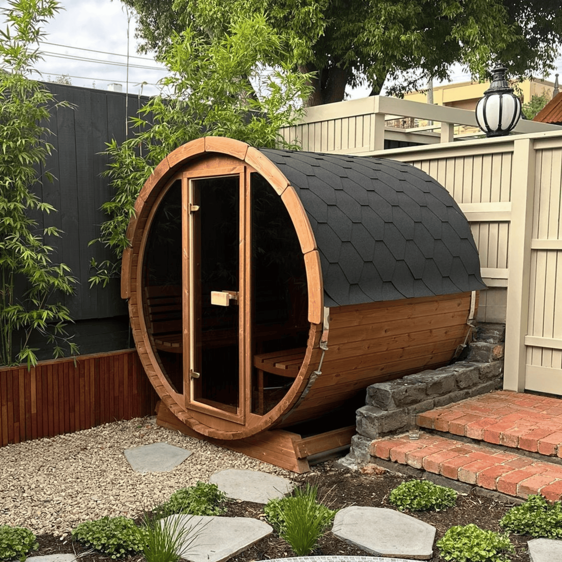 Ergo 150 Full Glass Barrel Sauna main image